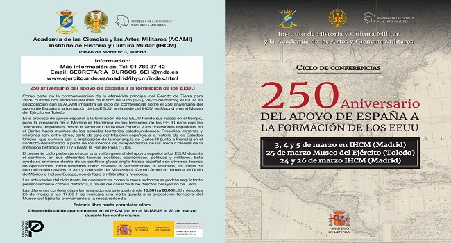 250 aniversario del apoyo de España a la formación de los EEUU